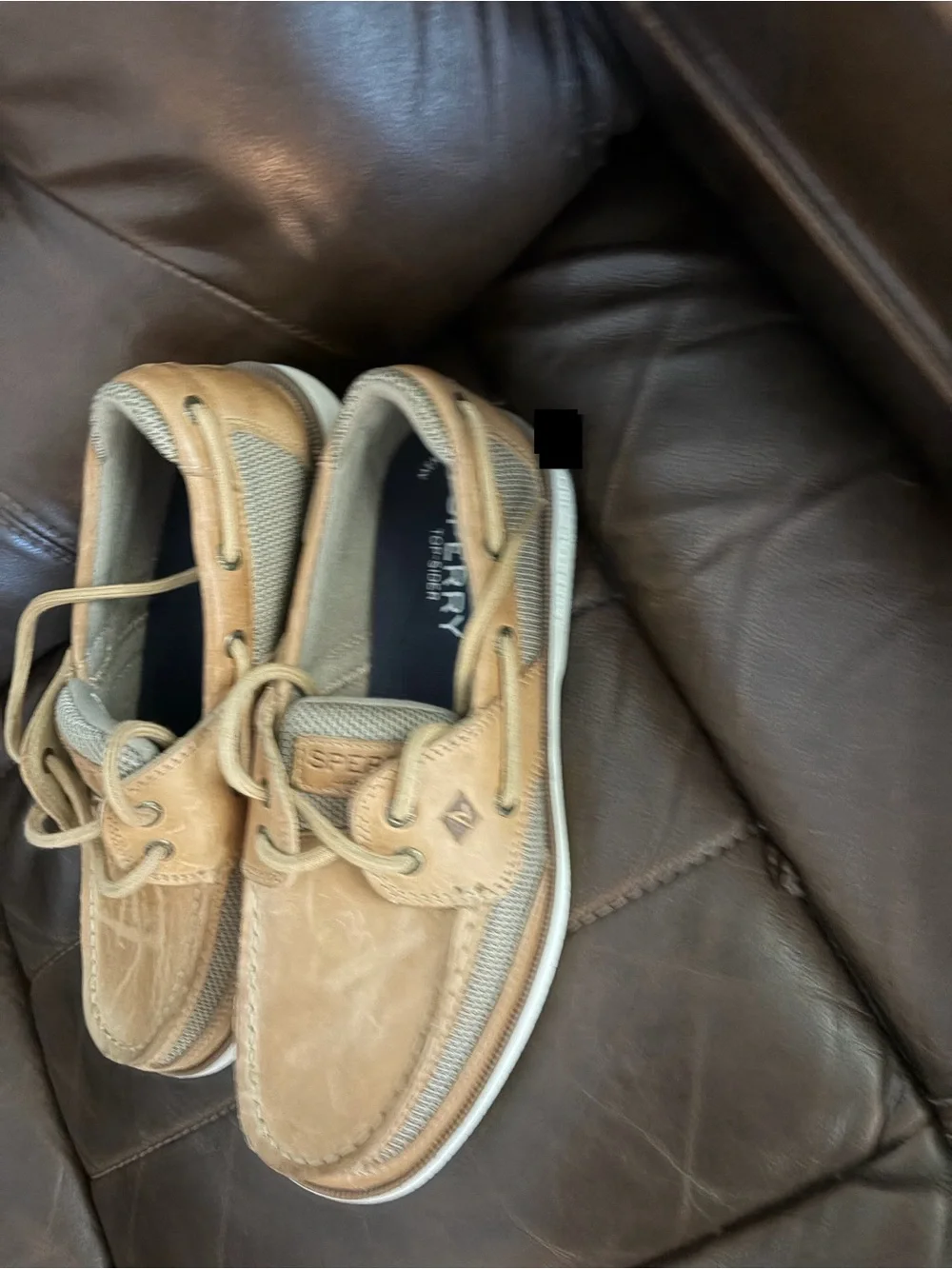 Sperry Men’s Light Brown/Tan Leather Boat Shoes